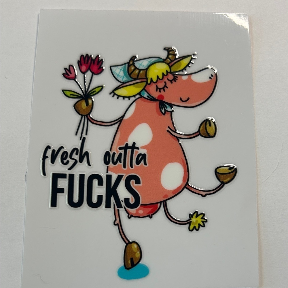 Fresh Outta F*cks Cup Decal D59